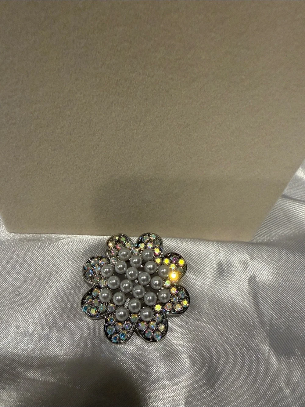 Pearl & Aurora Crystal Flower Brooch - Women Jewelry
